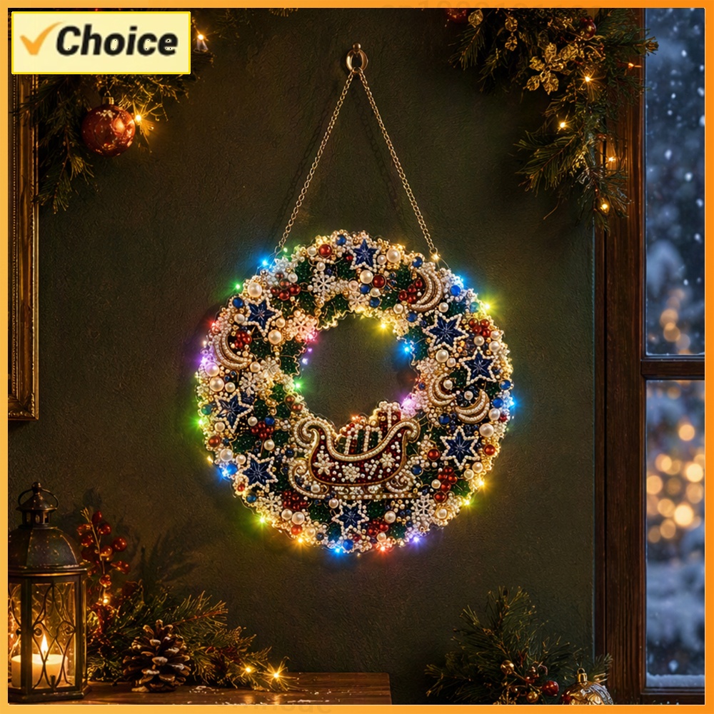 Up Lighting Decor - DIY Diamond Dot Christmas Wreath Kit