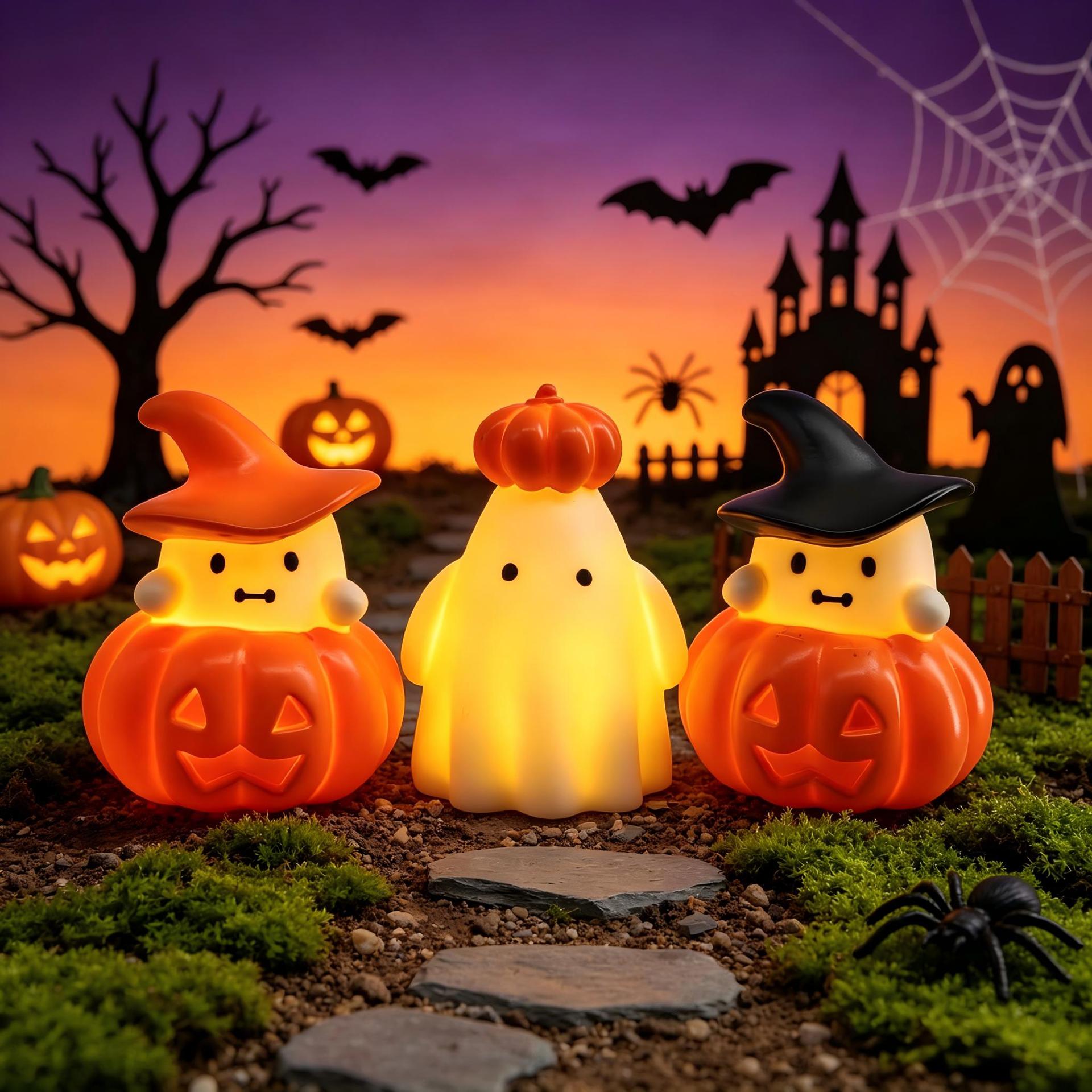 Up Lighting Decor - Halloween Light Up Pumpkin LED Night