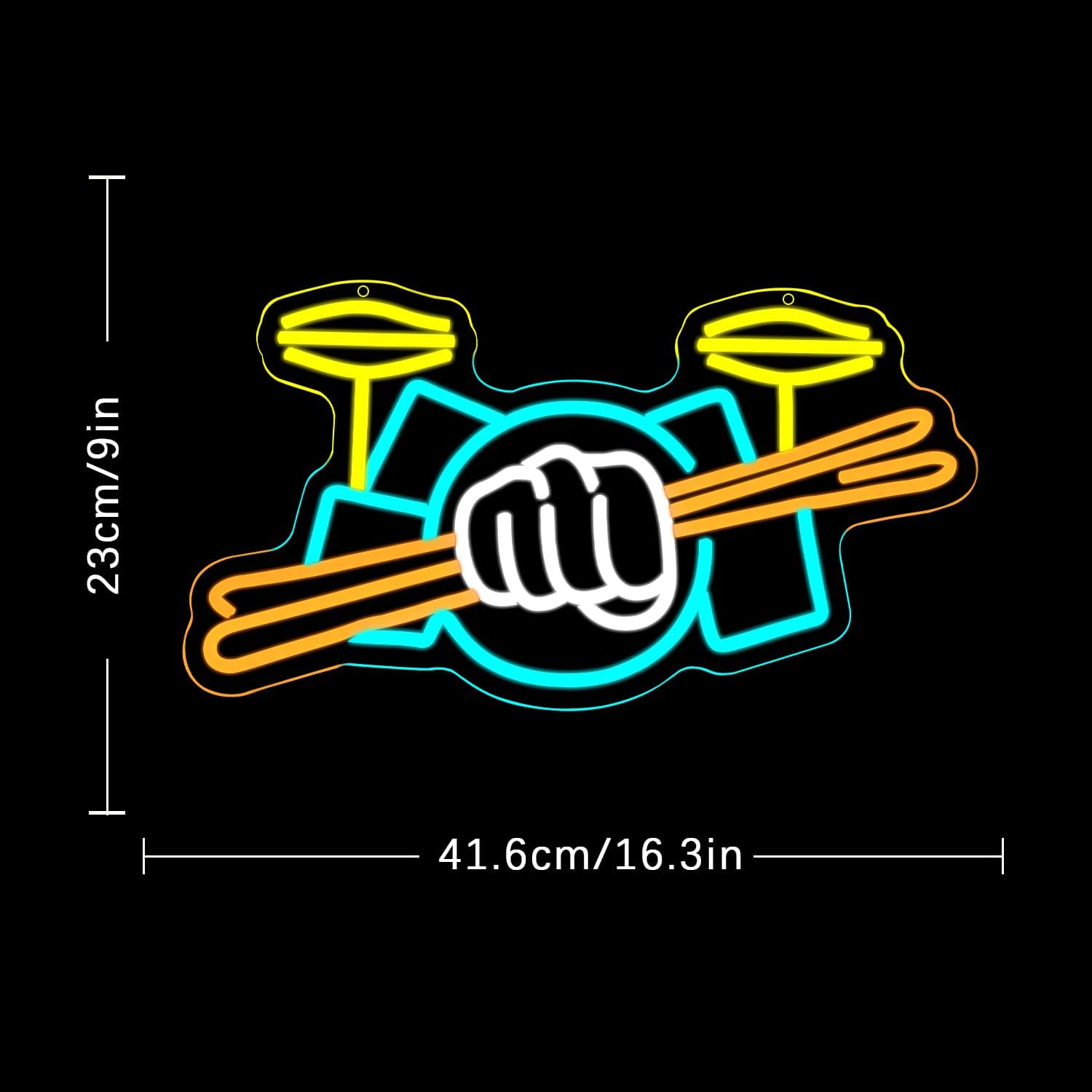 Drum Set Neon Sign USB Powered - огляд і ціна Lighting Decoration Ideas