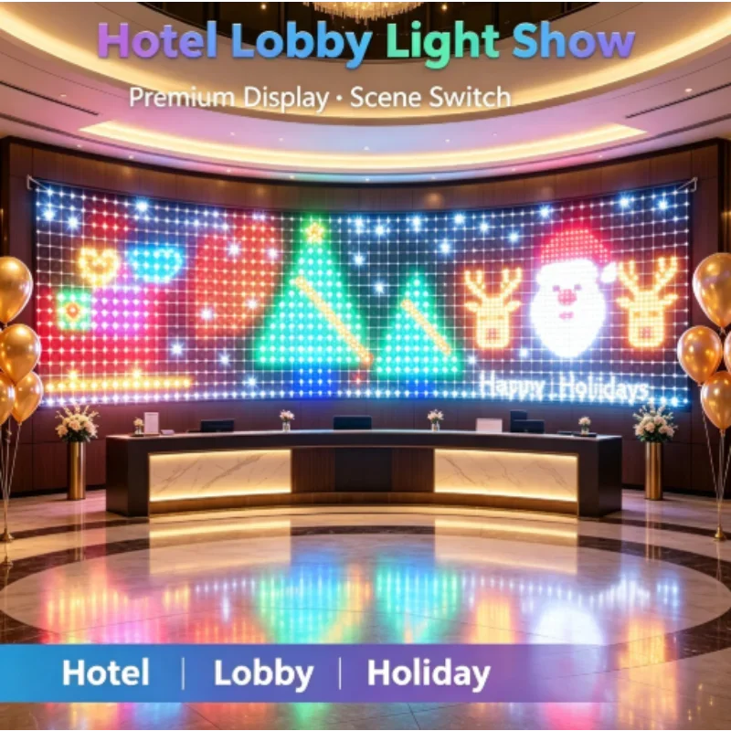 RGBIC LED Outdoor Net Lights C - огляд і ціна Lighting Christmas Decor