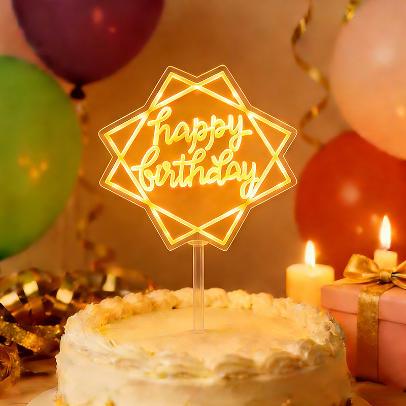 LED light up Cake Topper Happy - огляд і ціна Up Lighting Decor