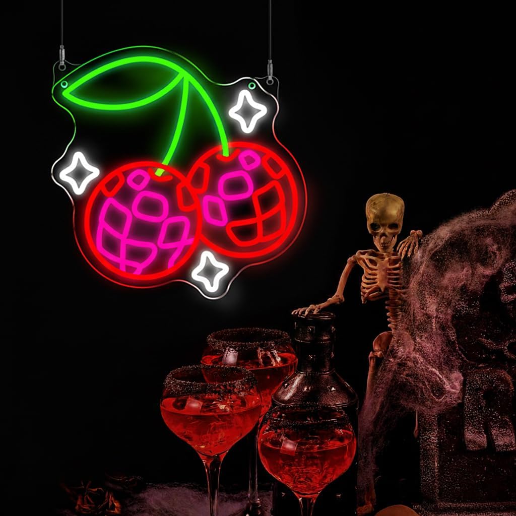 Disco Ball Cherry LED Neon Sig - огляд і ціна Lighting Christmas Decor