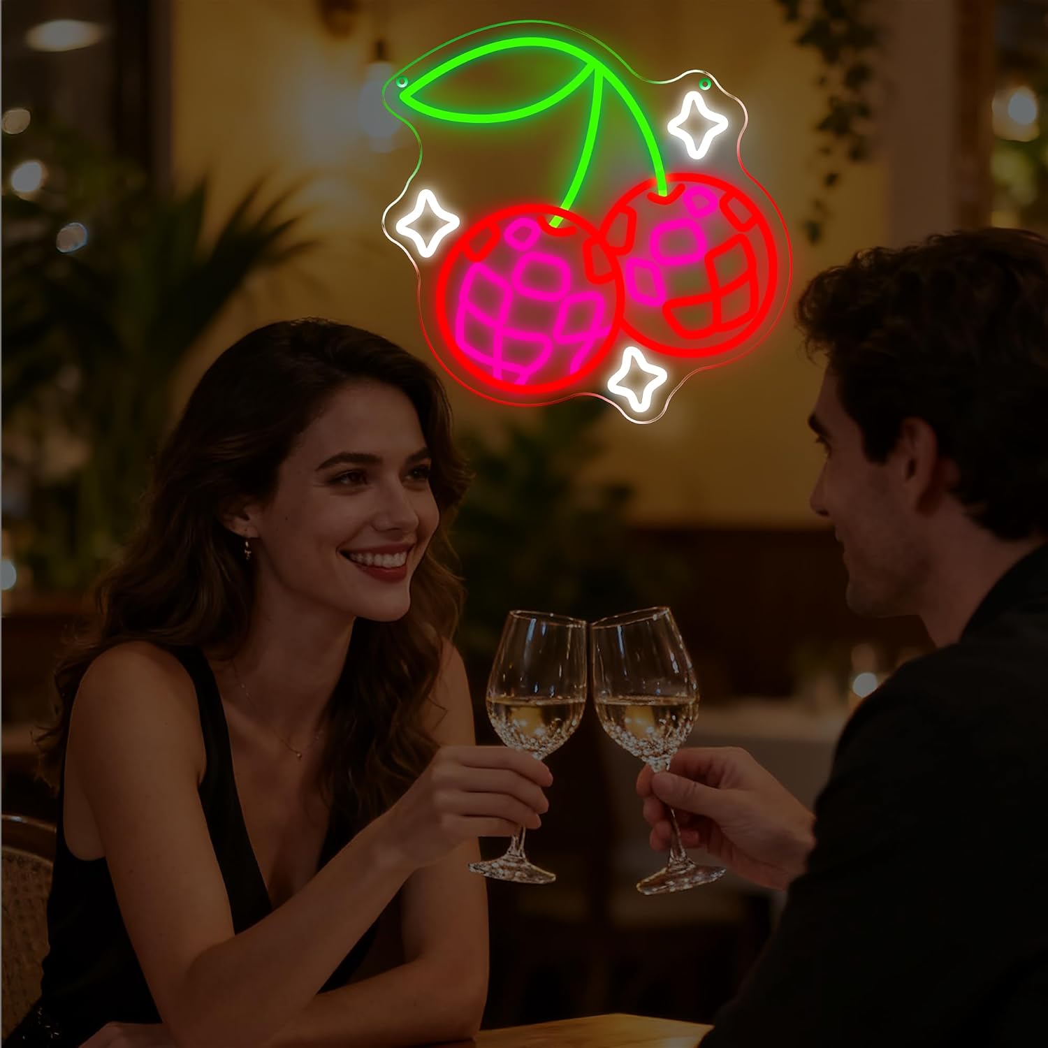 Disco Ball Cherry LED Neon Sig - огляд і ціна Lighting Christmas Decor