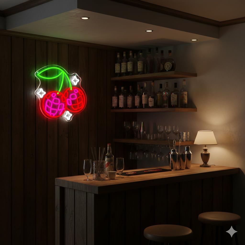 Disco Ball Cherry LED Neon Sig - огляд і ціна Lighting Christmas Decor